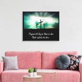 Drie kruisingen canvas afdruk (Insitu (Woonkamer))