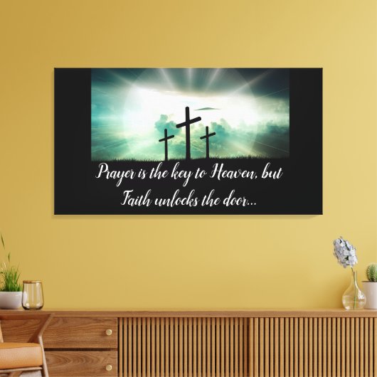 Drie kruisingen canvas afdruk (Insitu (Woonkamer))