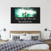 Drie kruisingen canvas afdruk (Insitu (Slaapkamer))