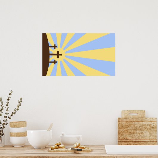 Drie kruisingen poster (Keuken)