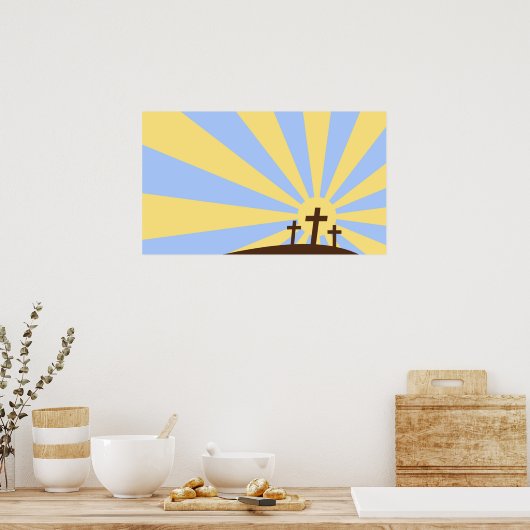 Drie kruisingen poster (Keuken)