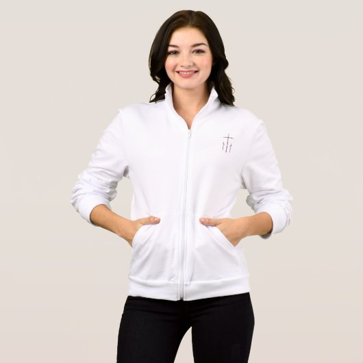 Drie Kruisjes op Calvarium Hoodie (Voorkant volledig)