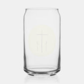 Drie kruizen op Calvarie Geel Blikvorm Glas (Achterkant)