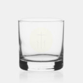Drie kruizen op Calvarie Geel Whisky Glas (Achterkant)