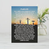Drie kruizen Psalm 23 Zonsondergang Fijne herinner Kaart (Staand voorkant)