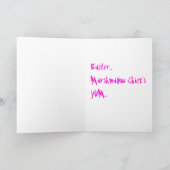 Drie Kuikens van de Heemst & Één Hongerig Katje Feestdagen Kaart (Binnen)