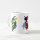 drie kunst koffiemok (Voorkant links)