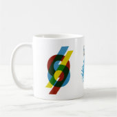 drie kunst koffiemok (Links)