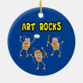 Drie Kunst Rocks Keramisch Ornament (Achterkant)