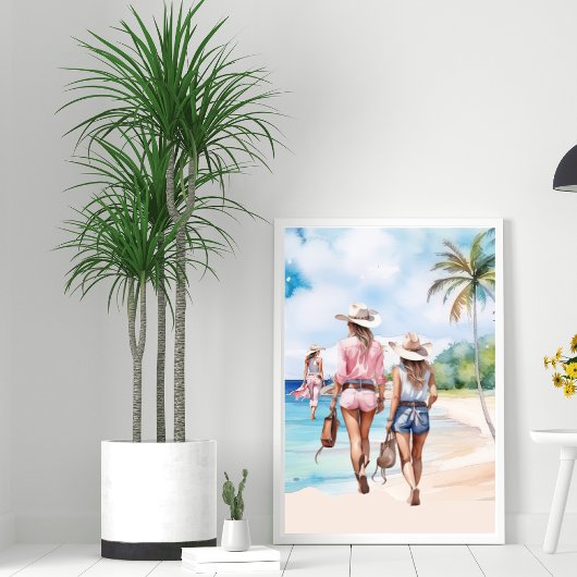 Drie Kustkoeienmeisjes Tropical Island Poster