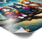 Drie Kut en mooie katten met onschuldige looks Foto Afdruk (Hoek)