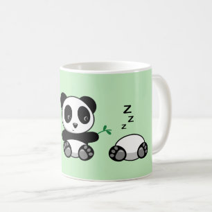 Drie Kute Little Pandas op Green Koffiemok