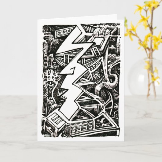 Drie kwart kaart (Gele Bloem)