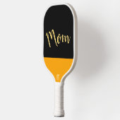 Drie kwart Manuscript Black Yellow Sky Blue "Mam" Pickleball Paddle (Links)