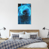 Drie kwart uitzicht hart en longen canvas afdruk (Insitu (Slaapkamer))