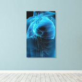 Drie kwart uitzicht hart en longen canvas afdruk (Insitu (Houten vloer))