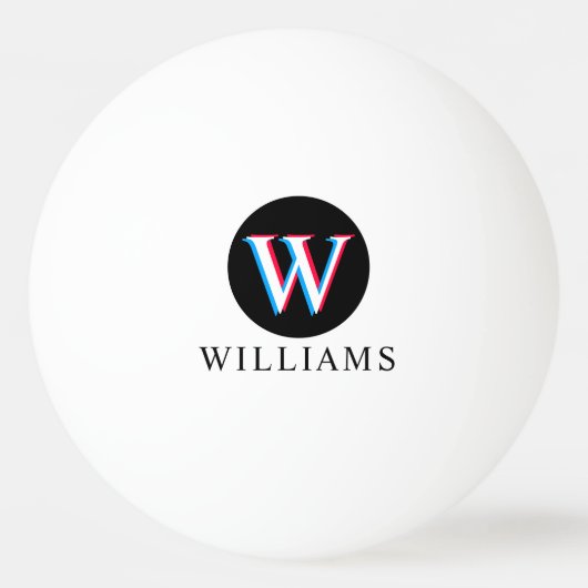 Drie-laagkleuren monogram pingpongbal (Voorkant)