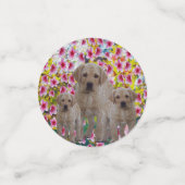 Drie labrador Puppies Oil geverfd, Confetti (Kleine voorkant)