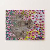 Drie labrador Puppies Oil geverfd, Legpuzzel (Horizontaal)