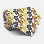 Drie Labrador Retrievers Stropdas (Opgerold)