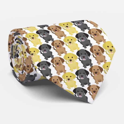 Drie Labrador Retrievers Stropdas (Opgerold)