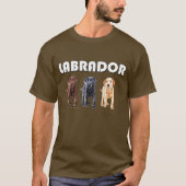 drie labradorkleuren t-shirt (Voorkant)