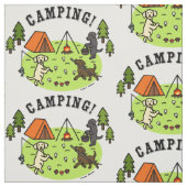 Drie labradors Camping Fabric Stof (Swatch)