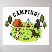 Drie Labradors Camping Poster (Voorkant)