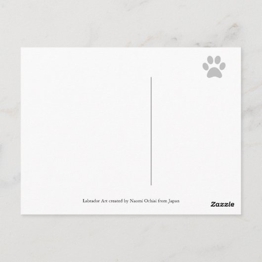 Drie Labradors en mama Briefkaart (Achterkant)