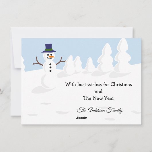 Drie Labradors en Snowman Kerstmis Feestdagenkaart (Achterkant)