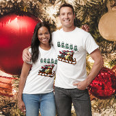 Drie labradors met slanke kerstmis t-shirt