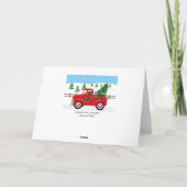 Drie Labradors Rode Vrachtwagen Kerstmis Feestdagen Kaart (Achterkant)
