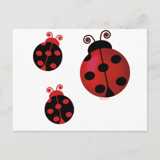 Drie Ladybugs Briefkaart