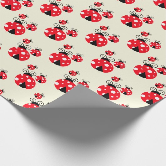 Drie Ladybugs Design Wrapping Paper Roll Cadeaupapier (Hoek)