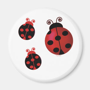 Drie Ladybugs Magneet