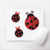 Drie Ladybugs Muismat (Met muis)