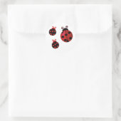 Drie Ladybugs Ronde Sticker (Tas)