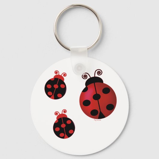 Drie Ladybugs Sleutelhanger (Voorkant)