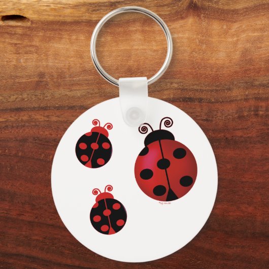 Drie Ladybugs Sleutelhanger (Voorkant)