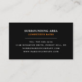 Drie lampen, elektricien visitekaartje (Achterkant)