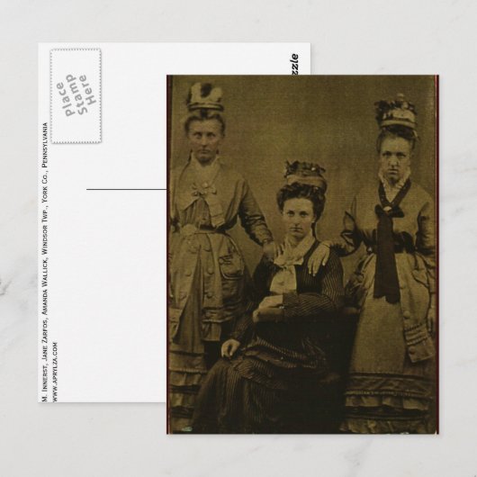 Drie landen vrouwen ongeveer 1870 briefkaart (Voorkant / Achterkant)