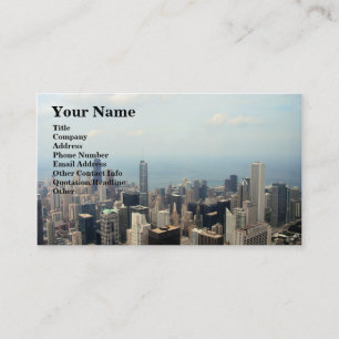 Drie Lange die Gebouwen worden bekeken van Visitekaartje