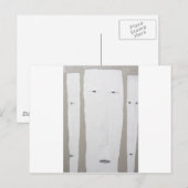 Drie lange gezichten (naïef expressionisme) briefkaart (Voorkant / Achterkant)
