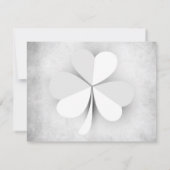Drie Leaf Clover Irish Wedding Save The Date (Achterkant)