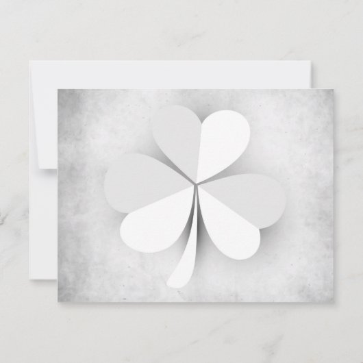 Drie Leaf Clover Irish Wedding Save The Date (Achterkant)