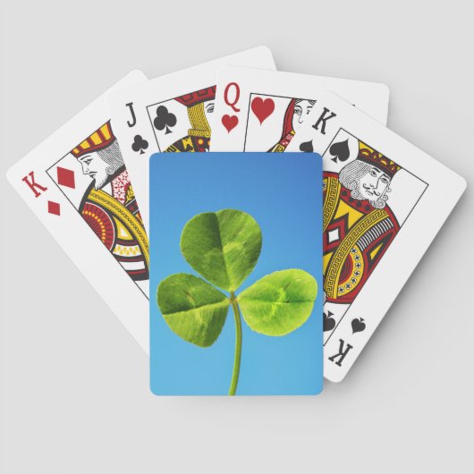 drie ledige klaver pokerkaarten (Achterkant)
