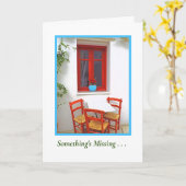 DRIE LEEG STOELEN/SOMETHING'S MISSING KAART (Gele Bloem)