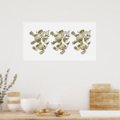 Drie leeuwen geschenken in de schaduw poster (Keuken)