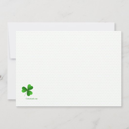 Drie LEF Clovers Invitation Kaart (Achterkant)