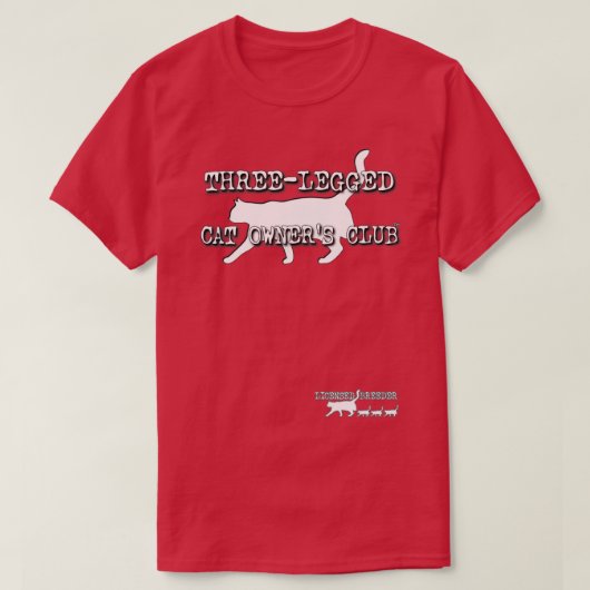 Drie Legged Cat OOwnership Club T-shirt (Design voorkant)